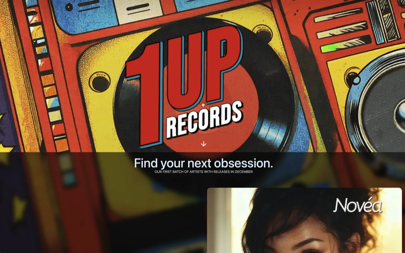 1UP Records website preview