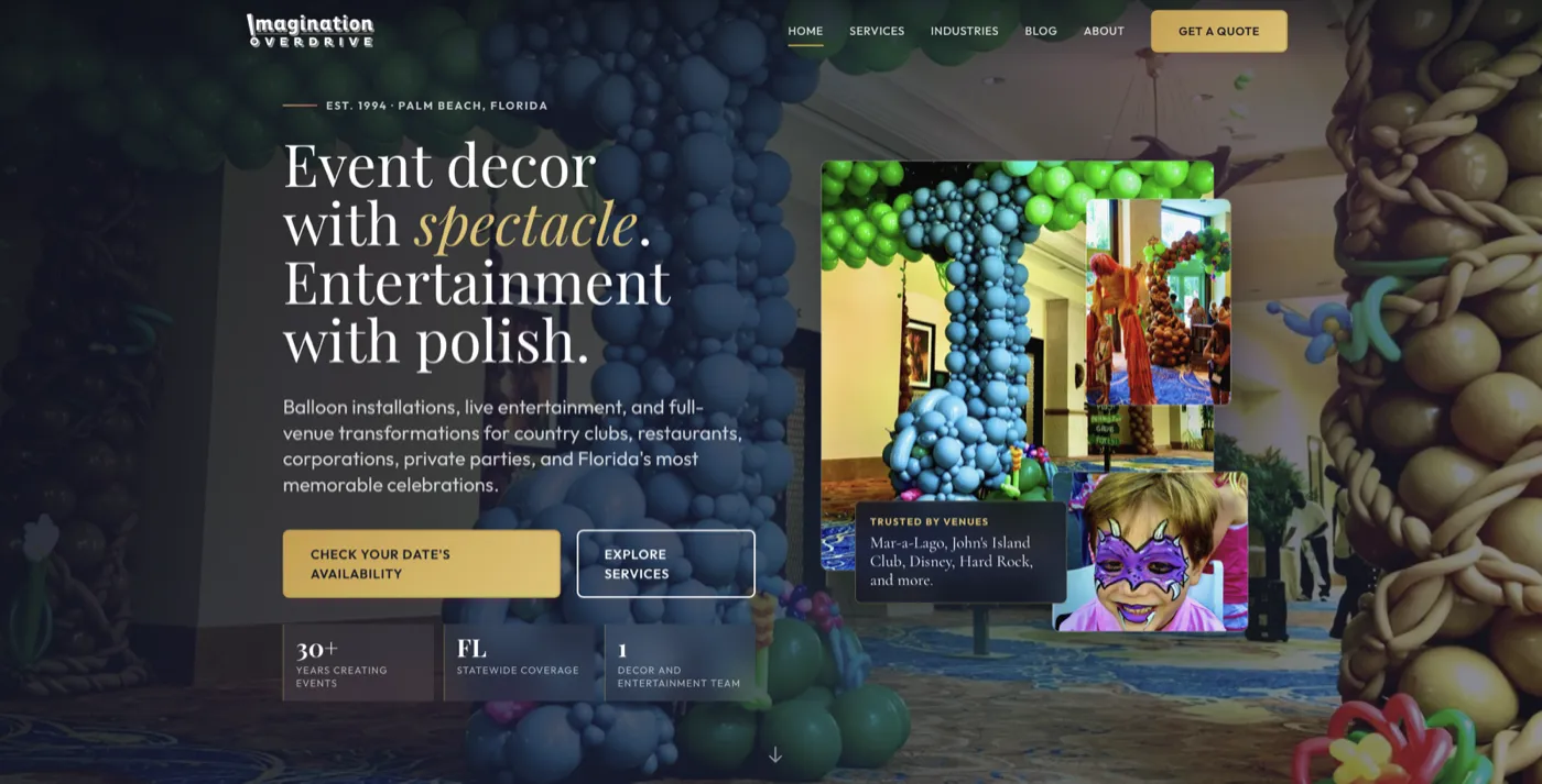 Imagination Overdrive website preview